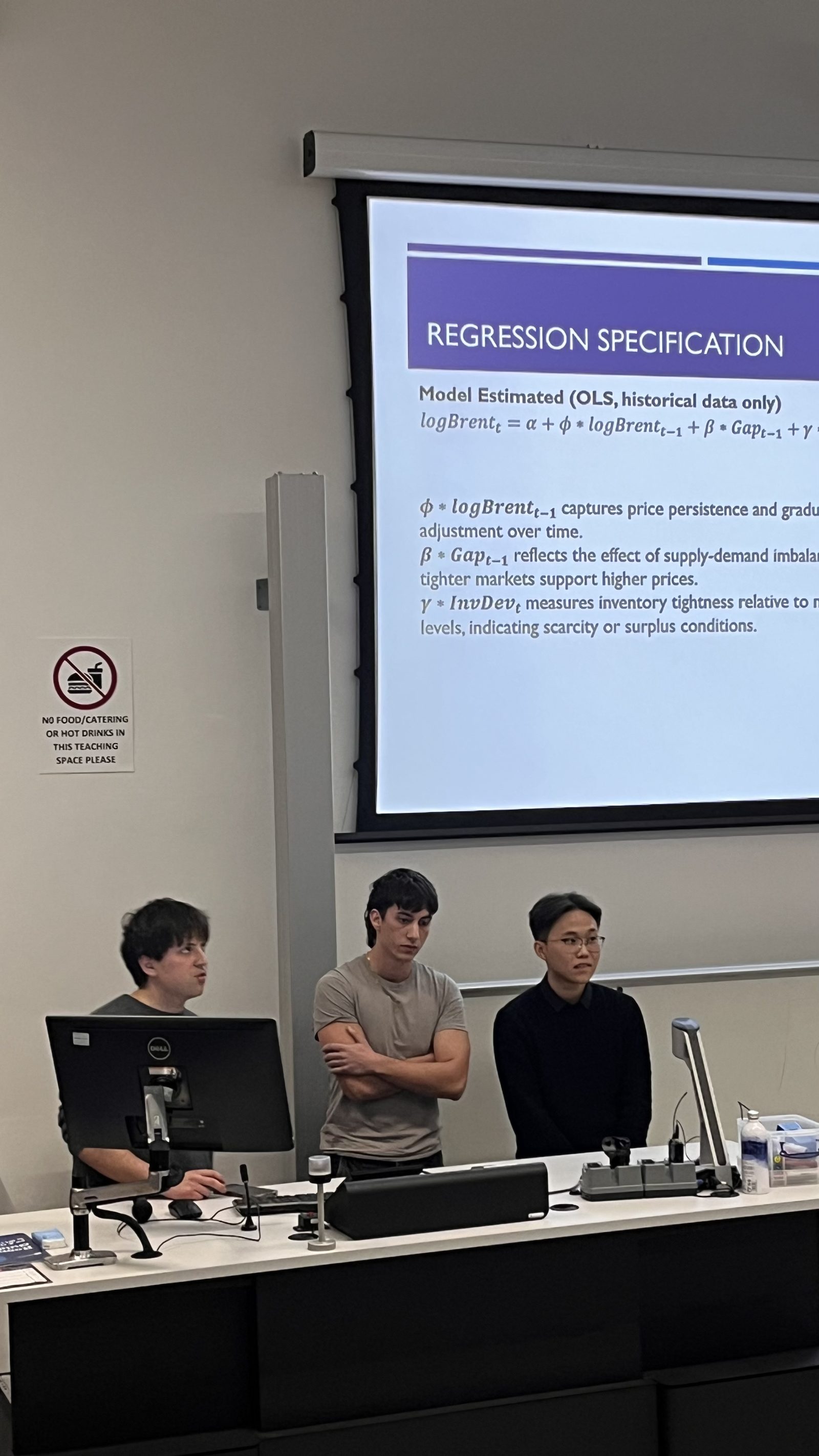 Team pitching Brent crude at the annual trading competition