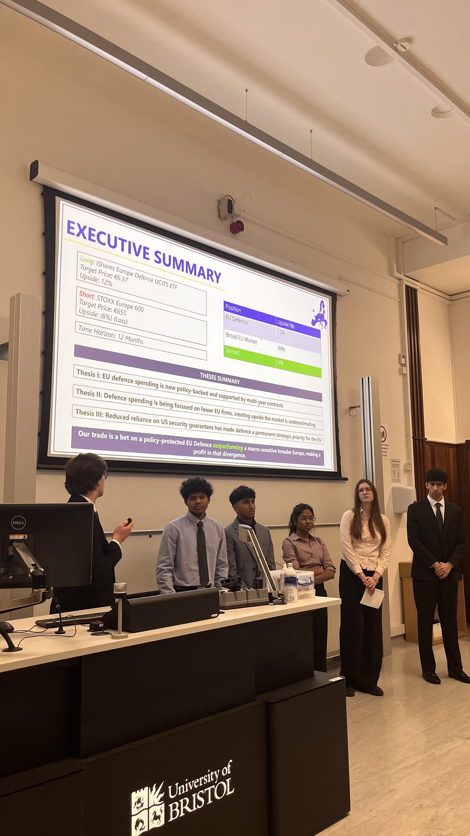 Team pitching European defence at the annual trading competition