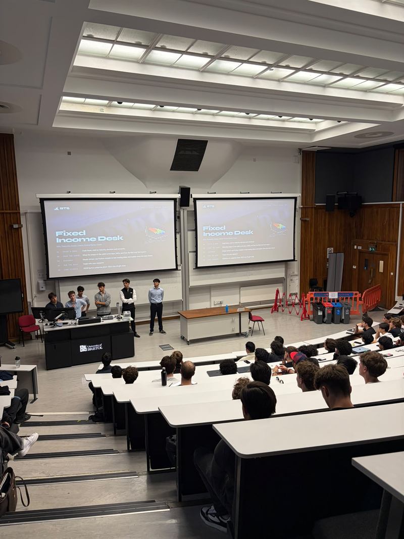 FICC division heads presenting their division on stage at the 2026 Welcome Event